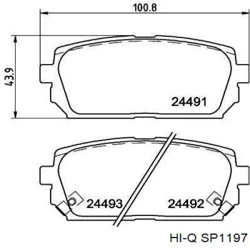 Колодки дисковые  Hi-q SP1197 цена, от 15.84 USD