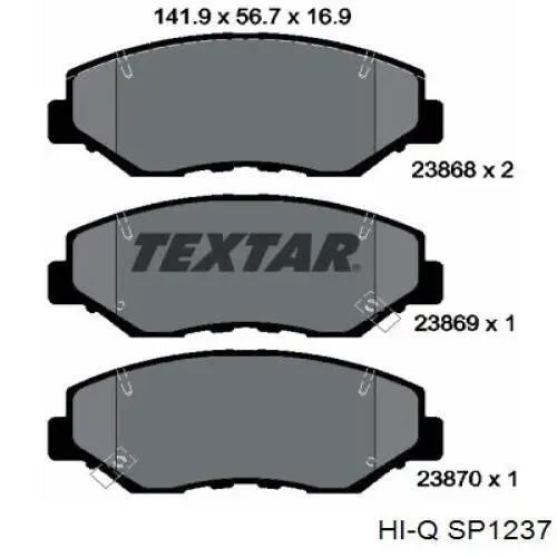 Колодки Hi-q SP1237 цена, от 25.39 USD