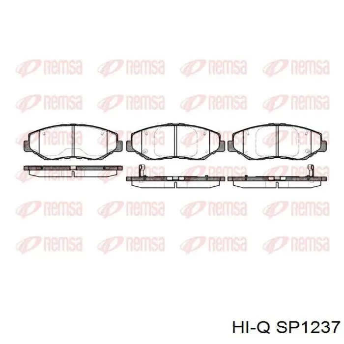 Передние тормозные колодки SP1237 Hi-q