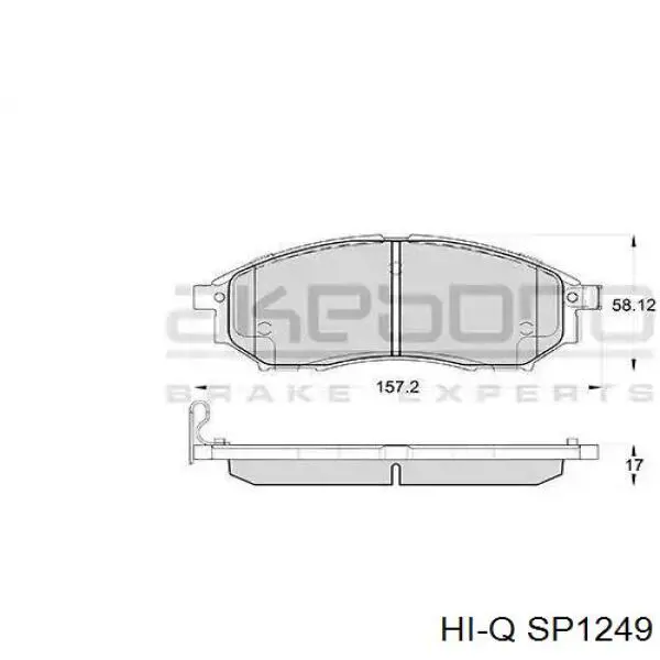 Колодки гальмівні передні, дискові SP1249 Hi-q