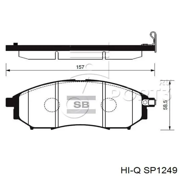 Передние тормозные колодки SP1249 Hi-q