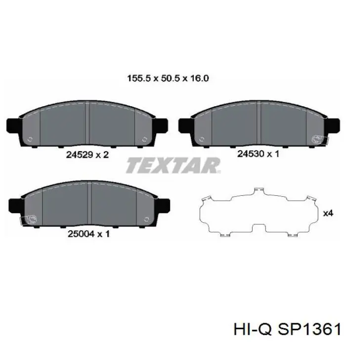 Передние тормозные колодки SP1361 Hi-q