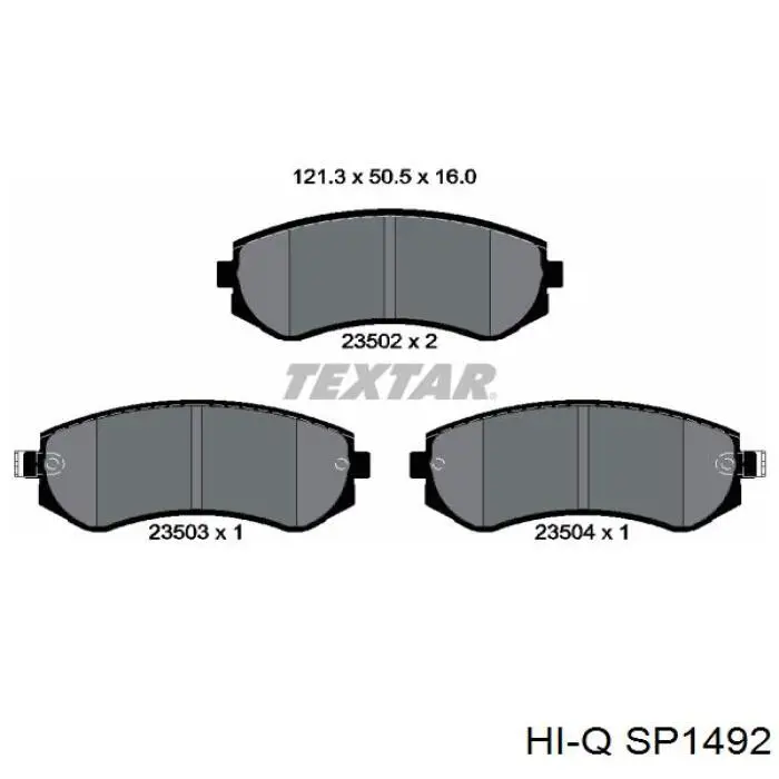 Передние тормозные колодки SP1492 Hi-q