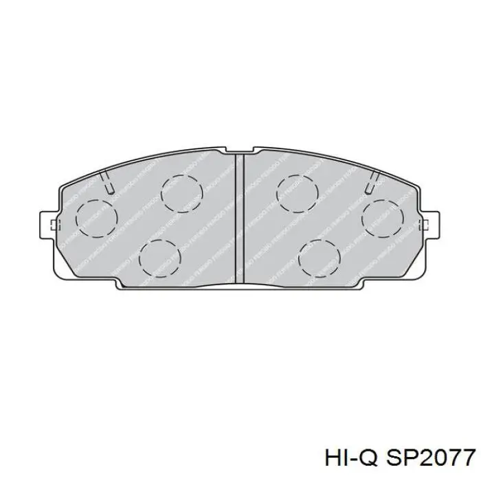 Передние тормозные колодки SP2077 Hi-q