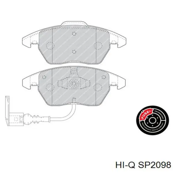 SP2098 Hi-q колодки тормозные передние дисковые
