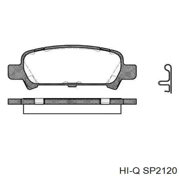 SP2120 Hi-q Колодки тормозные дисковые комплект