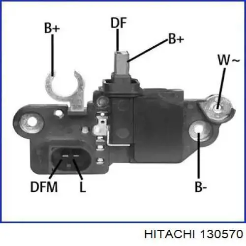 130570 Hitachi relê-regulador do gerador (relê de carregamento)