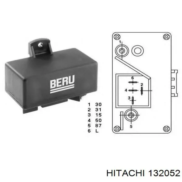 Relé de bujía de precalentamiento 132052 Hitachi