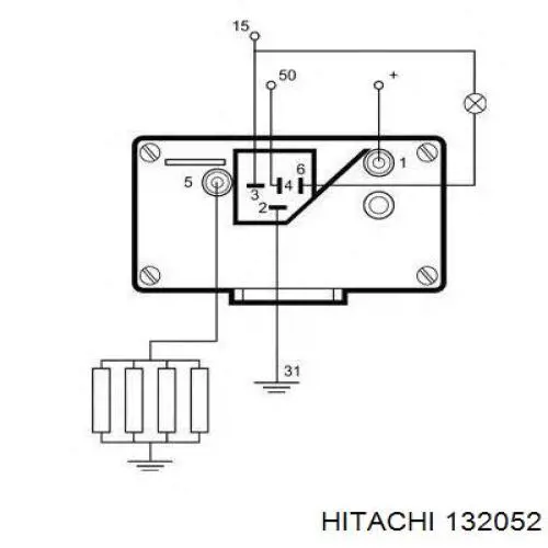 Купить 132052 Hitachi Реле свечей накала