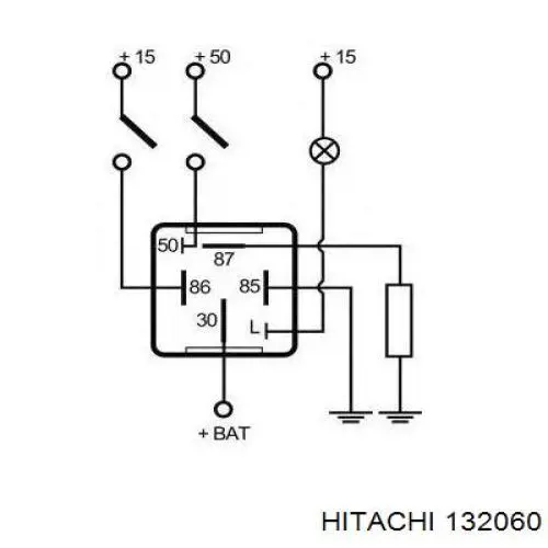Реле свечей накала 132060 Hitachi