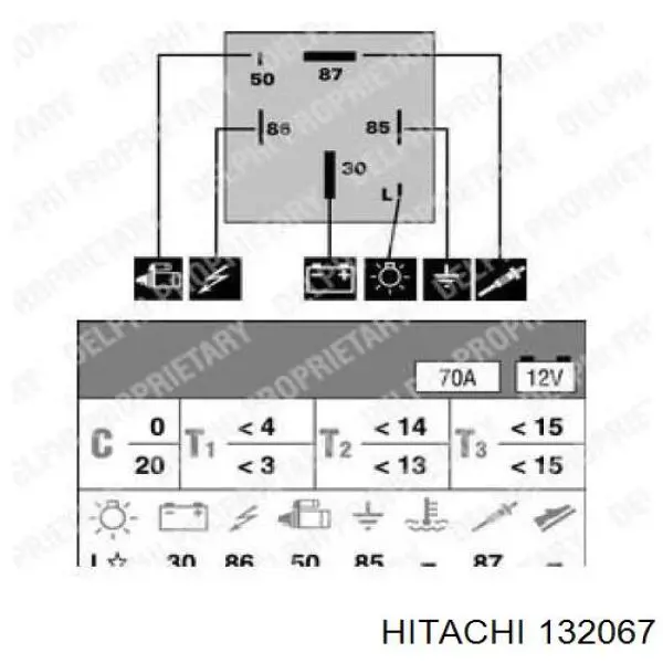 Купить 132067 Hitachi Реле свечей накала