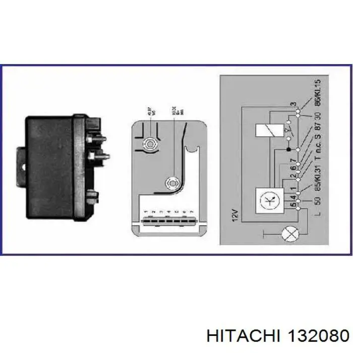 132080 Hitachi relê das velas de incandescência