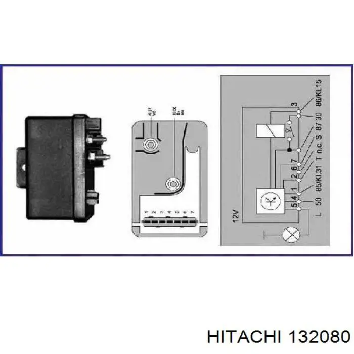 132080 Hitachi реле свечей накала