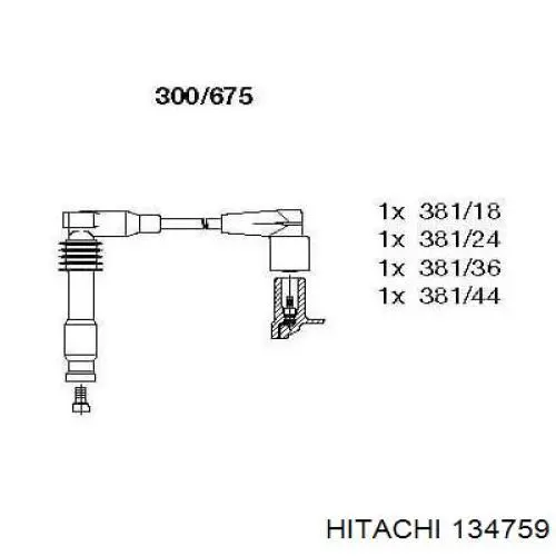 Купить 134759 Hitachi Провода высокого напряжения