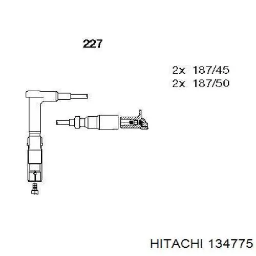 134775 Hitachi fios de alta voltagem, kit
