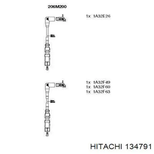 134791 Hitachi fios de alta voltagem, kit