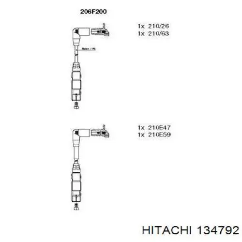 Купить 134792 Hitachi Провода высокого напряжения