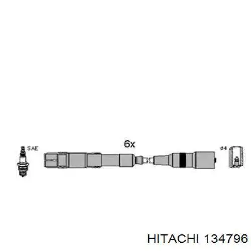 134796 Hitachi fios de alta voltagem, kit