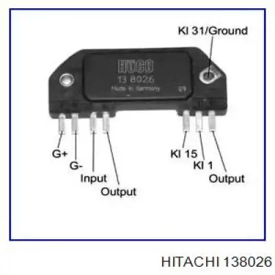 Модуль зажигания (коммутатор) 138026 Hitachi