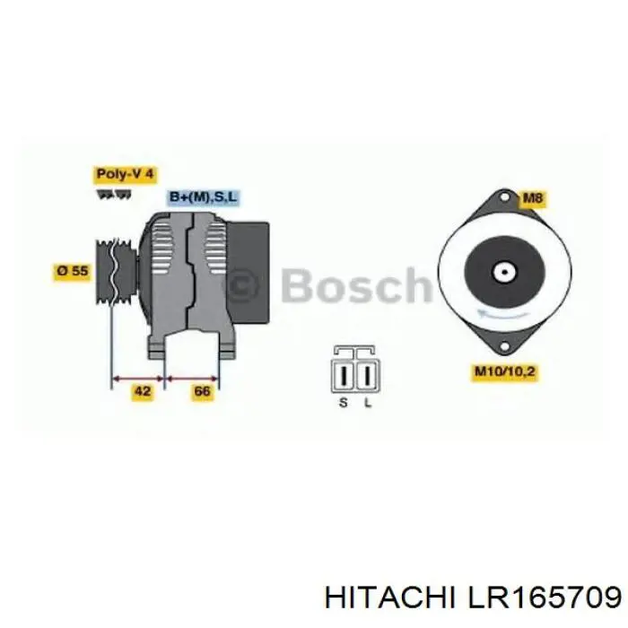 Генератор B3D118300 Mazda
