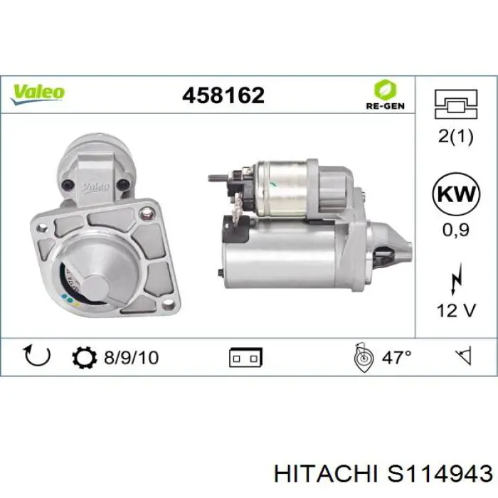 Стартер S114943 Hitachi