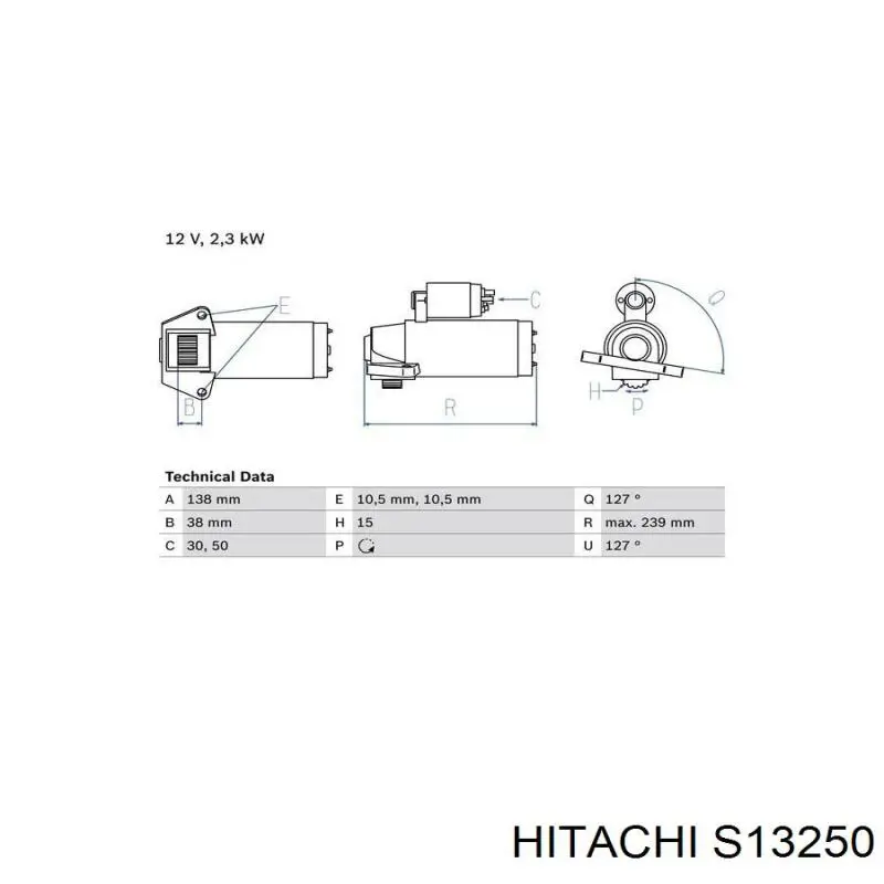 S13250 Hitachi Стартер автомобиля