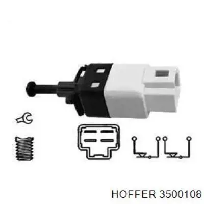 Датчик включения стопсигнала 3500108 Hoffer