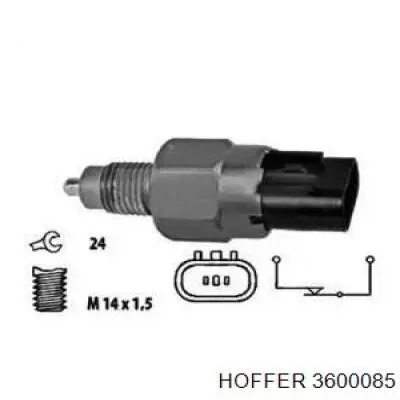 Датчик включения фонарей заднего хода 3600085 Hoffer