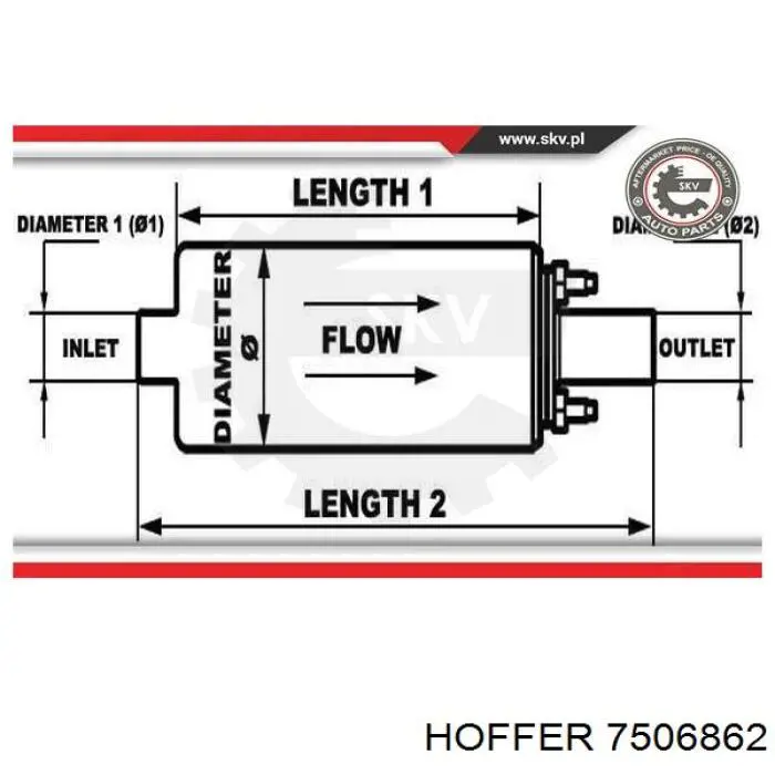 Элемент-турбинка топливного насоса Hoffer 7506862 цена, от 38.34 USD