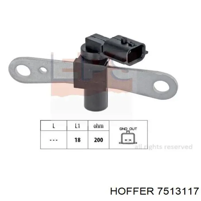 Датчик дроссельной заслонки 7513117 Hoffer