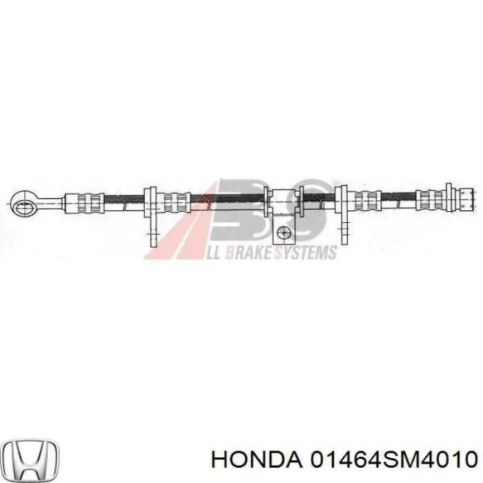 Шланг тормозной передний правый HONDA 01464SM4010