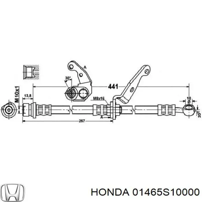 Шланг тормозной передний левый 59901 Quick Brake