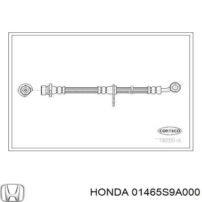 Шланг тормозной передний левый 01465S9A000 Honda