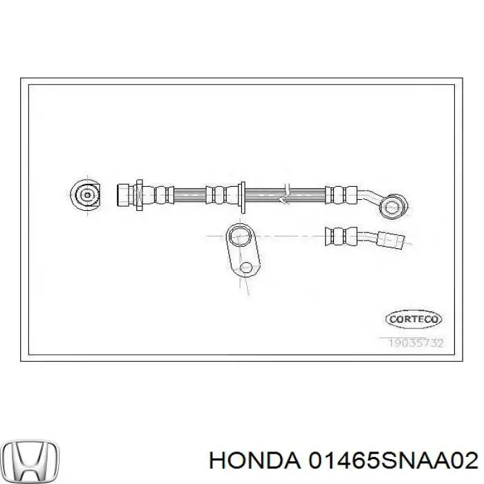 Шланг тормозной передний левый 01465SNAA02 Honda