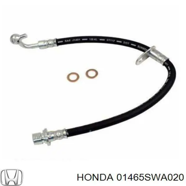 Шланг тормозной передний левый Honda 01465SWA020