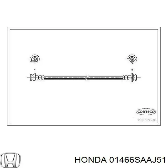 Шланг тормозной задний правый Honda 01466SAAJ51