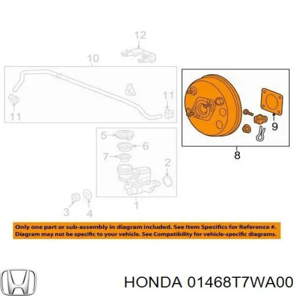 01468T7WA00 Honda 