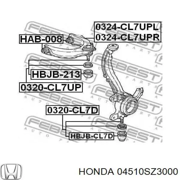 Шаровая опора, нижняя Honda 04510SZ3000 цена, от 56.56 USD