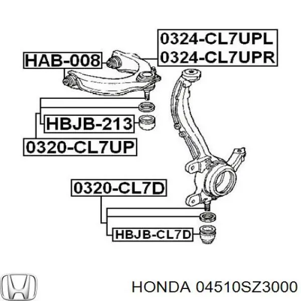 04510SZ3000 Honda Палец шаровой нижний