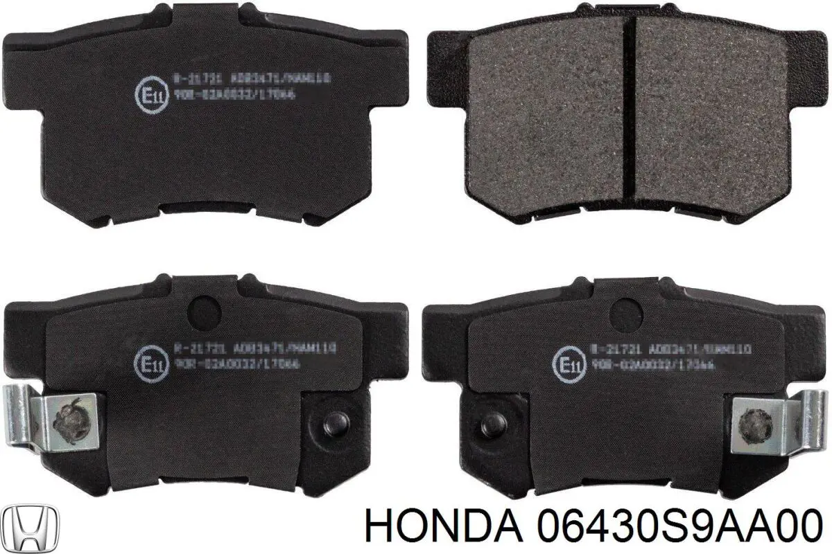 06430S9AA00 Honda колодки тормозные задние дисковые