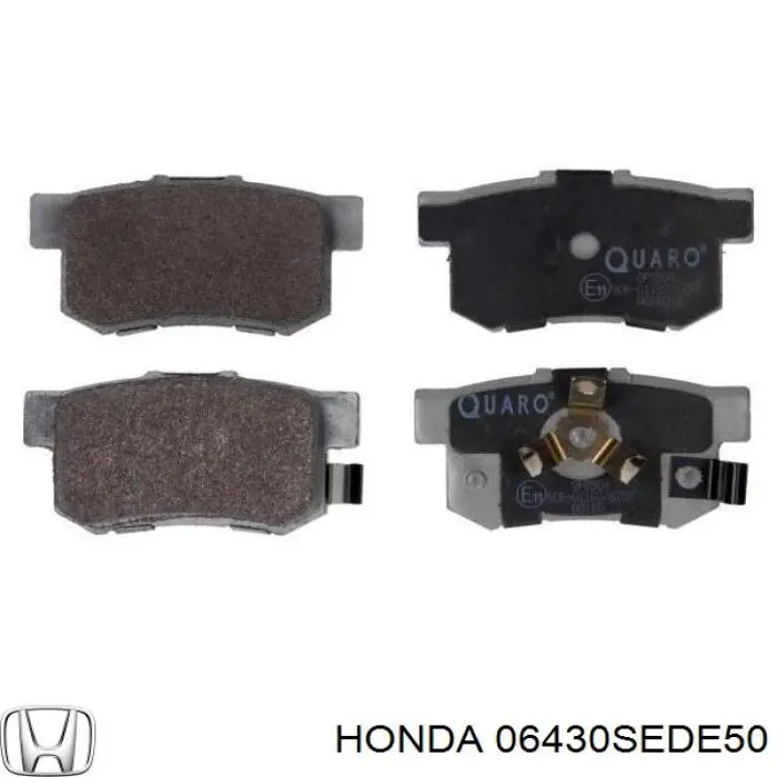 Pastillas de freno traseras 06430SEDE50 Honda