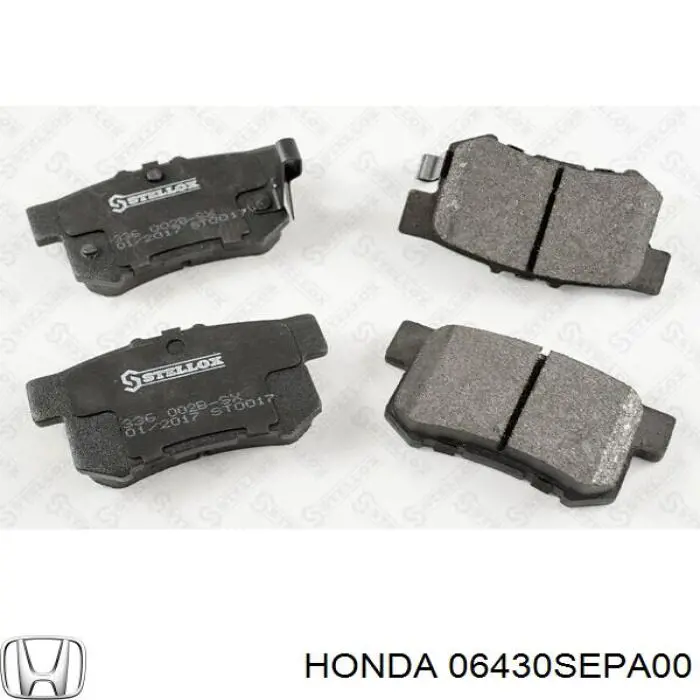 06430SEPA00 Honda задние тормозные колодки