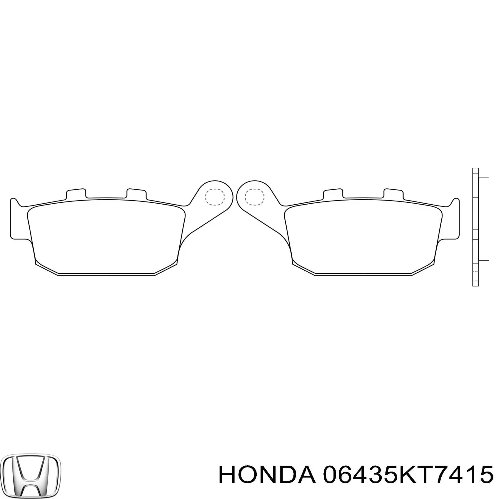 Купить 06435KT7415 Honda Колодки тормозные задние, дисковые