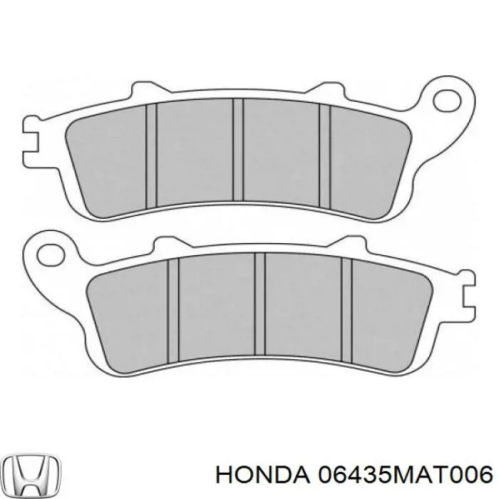 Передние тормозные колодки 06435MAT006 Honda