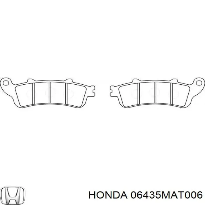 Купить 06435MAT006 Honda Колодки тормозные