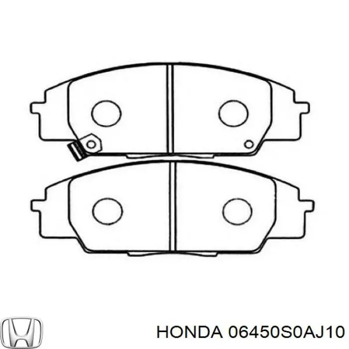 Передние тормозные колодки 06450S0AJ10 Honda