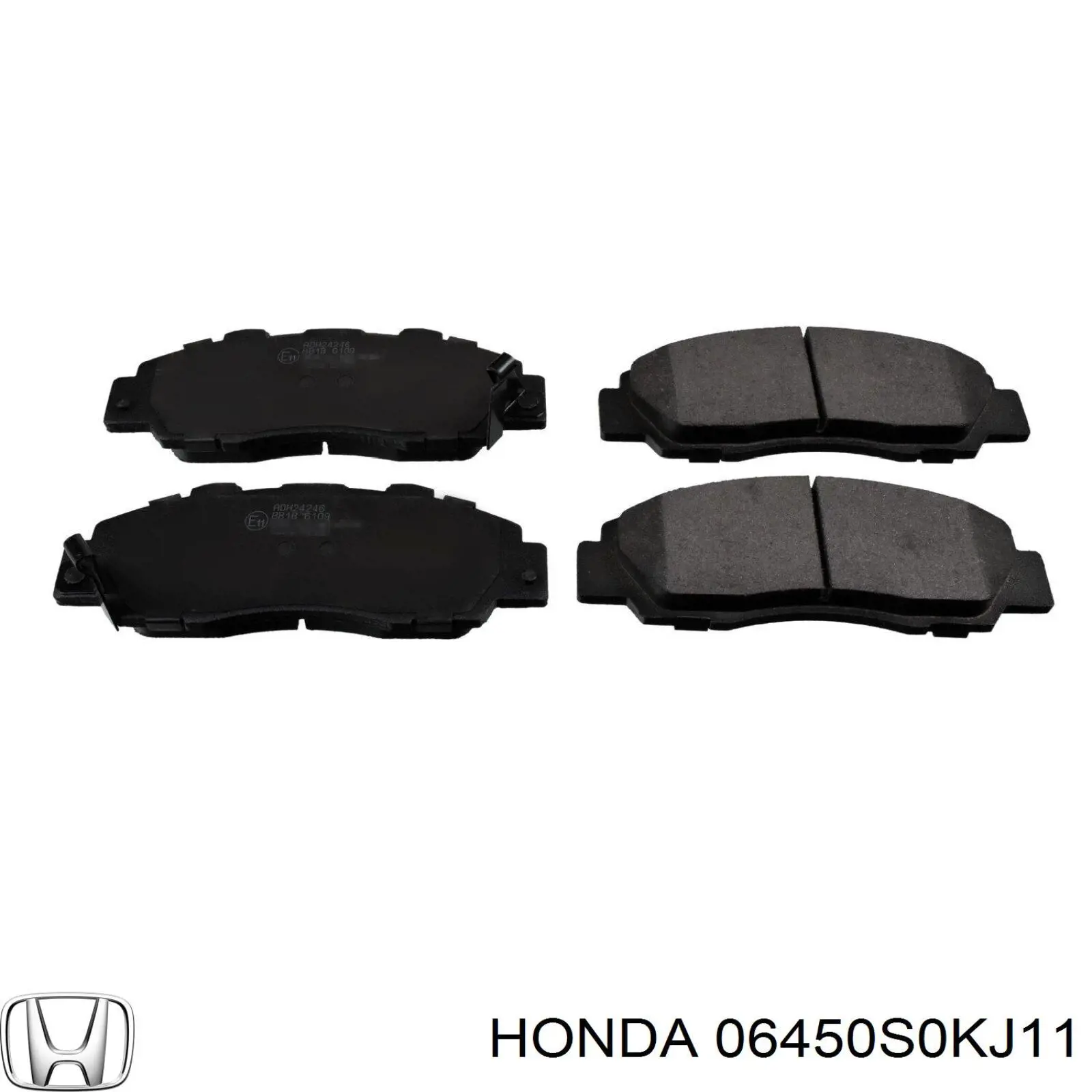 06450S0KJ11 Honda колодки тормозные передние дисковые