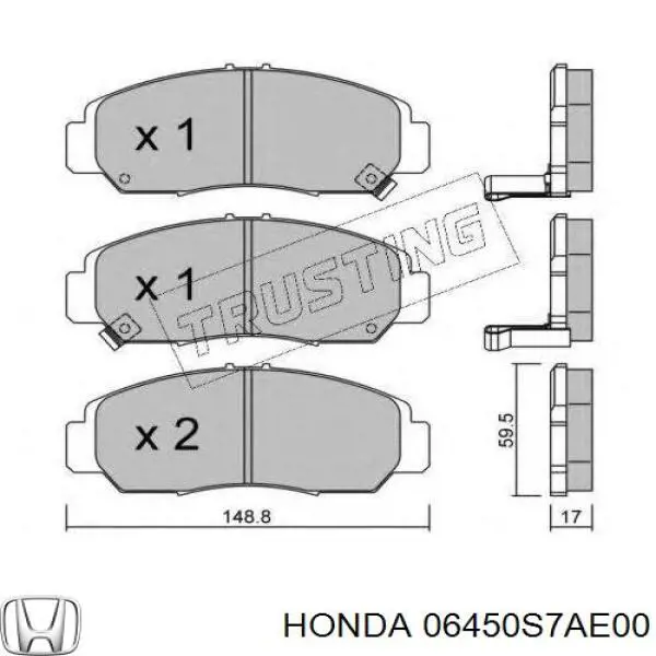 Колодки Honda 06450S7AE00 цена, от 18.03 USD