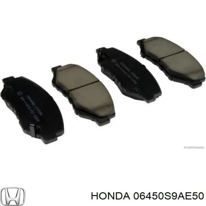06450S9AE50 Honda колодки тормозные передние дисковые