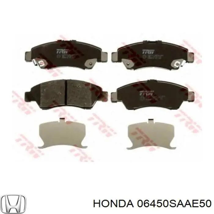 Передние тормозные колодки 06450SAAE50 Honda